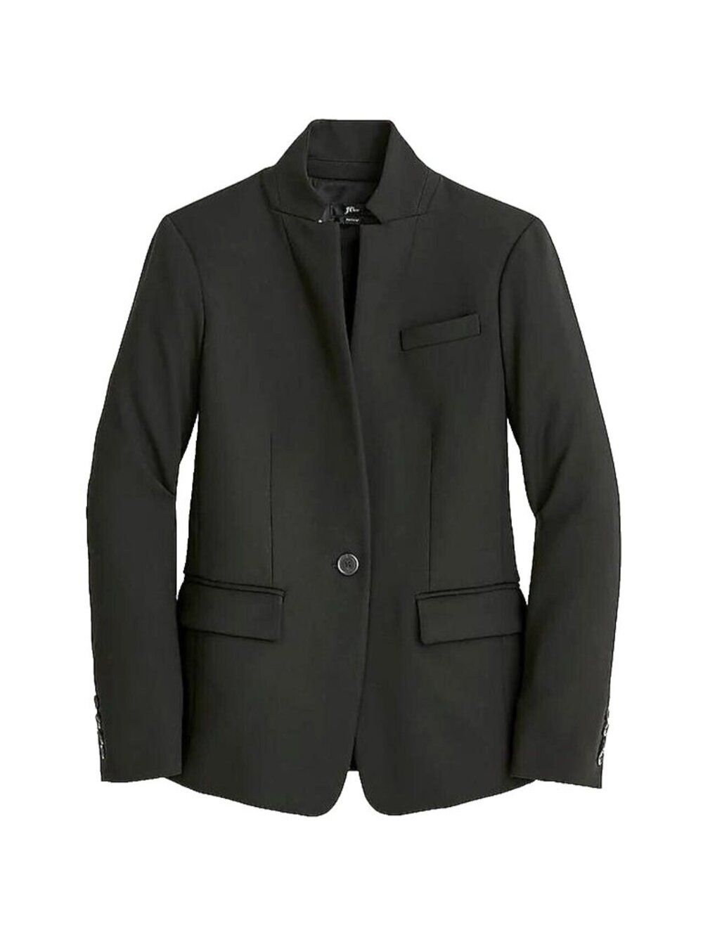 NWT J.Crew Regent Blazer in Black Four Season Stretch Single Button Jacket 2P